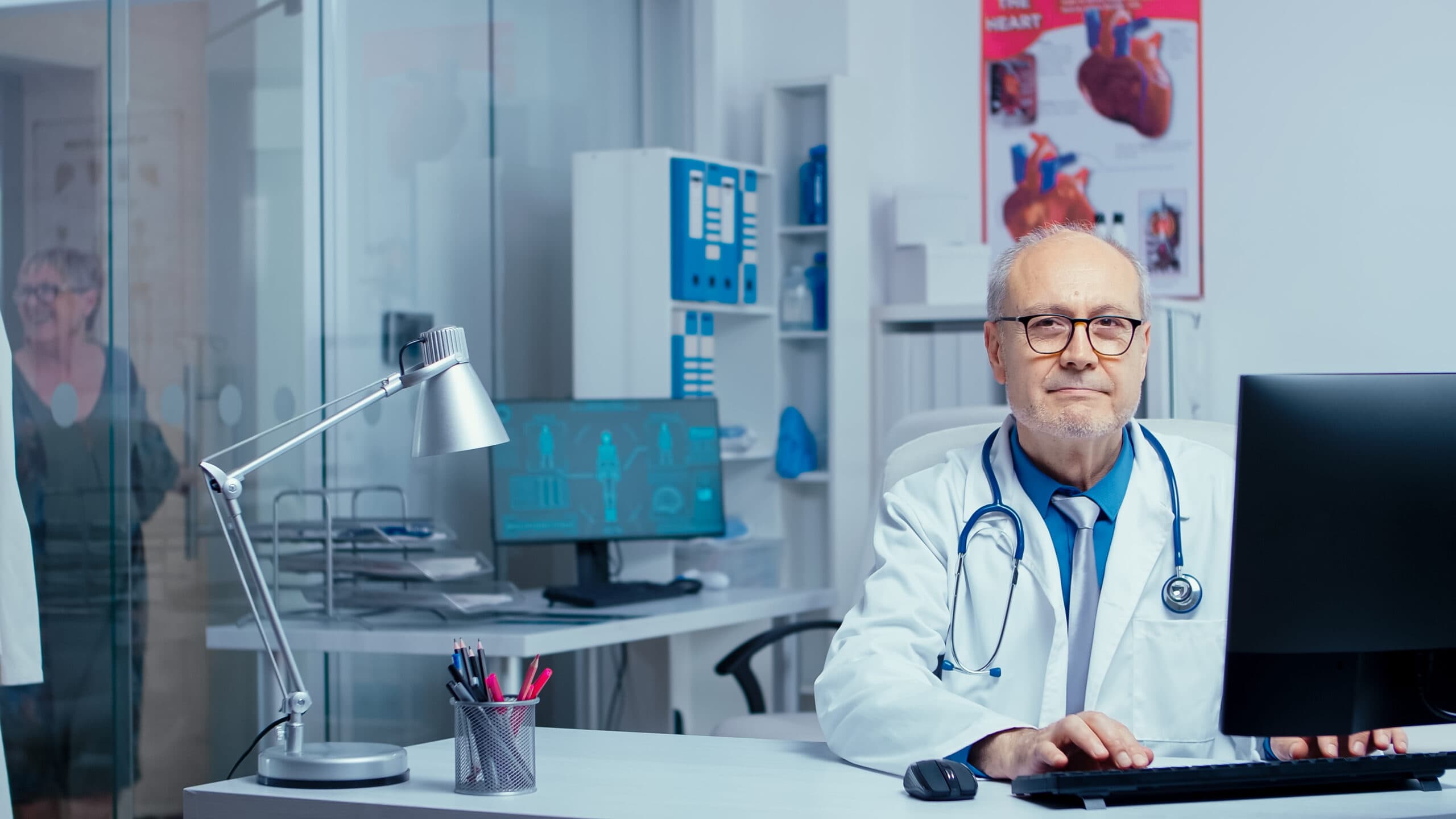 Doctor looking at camera